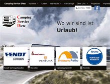 Tablet Screenshot of camping-service-dietz.de